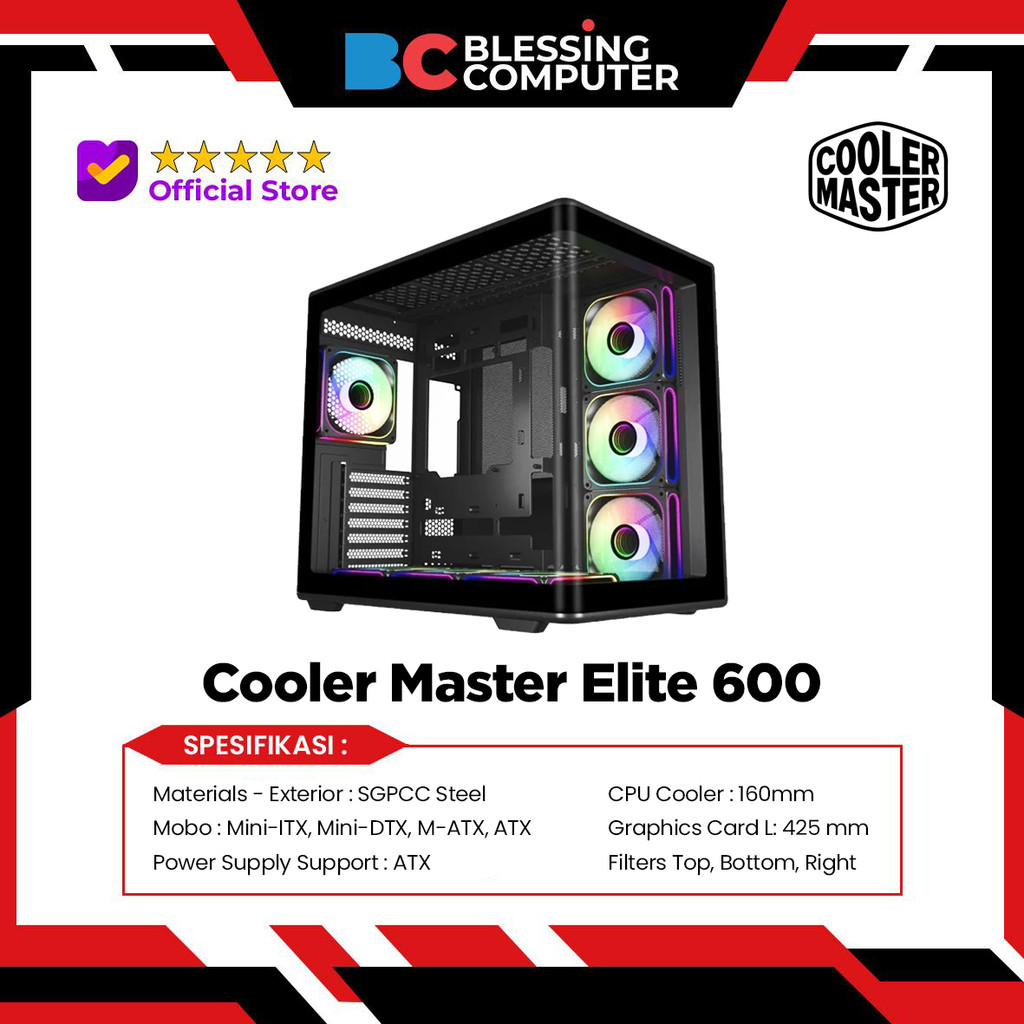 Casing Cooler Master Elite 600  BLACK