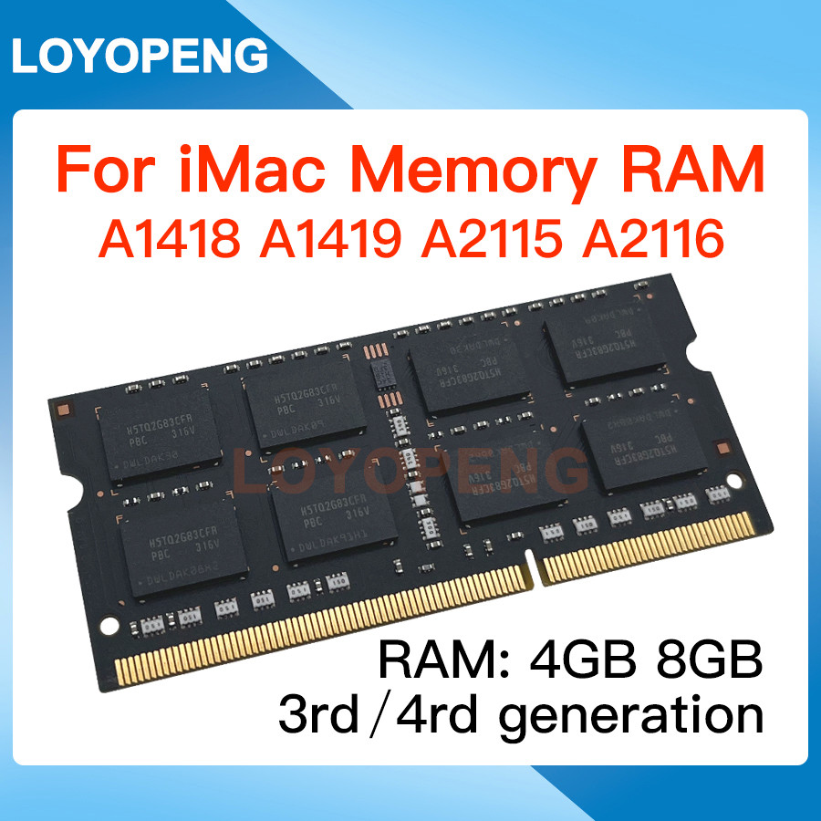 RAM 4GB 8GB For iMac 21.5" 27" A1418 A1419 A2115 A2116 Memory Card PC3L-12800S PC3L-14900S PC4-2400T