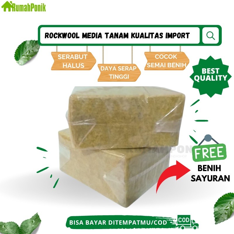 Rockwool Hidroponik untuk 90 Potong Media Tanam Hidroponik Rockwoll Rockwool Import