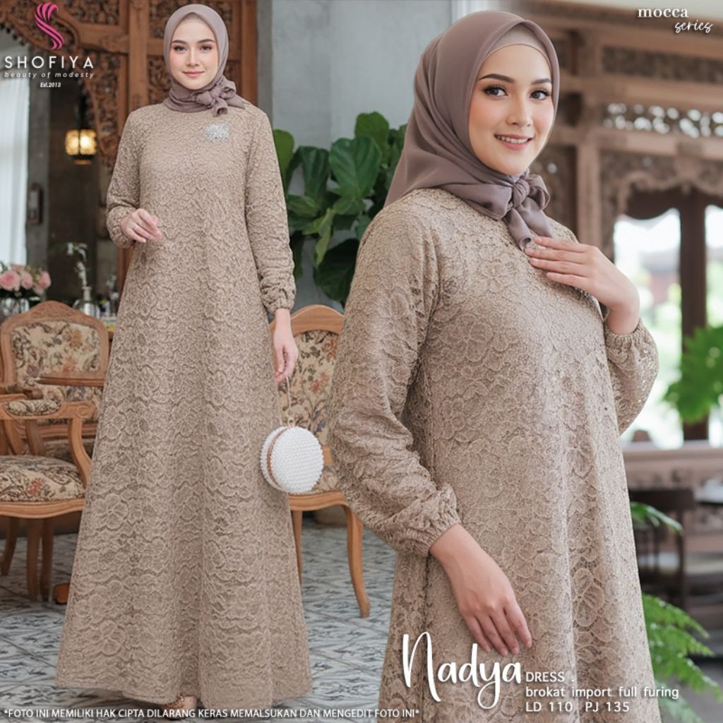 (NEW) GAMIS DRESS NADYA BY SHOFIYA // WANITA FASHION MUSLIM // NADIRA DRESS BY MIEUX.