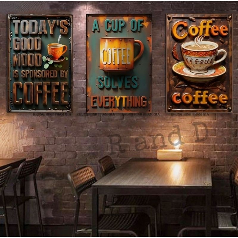 Hiasan Dinding Kamar Ukuran A3 (47x31) Hiasan dinding aesthetic nuansa caffe, Dekorasi dinding cafe 