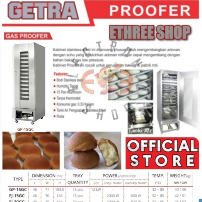 Getra Gp 15Gc Mesin Pengembang Adonan Gas Proofer - Gp15 - Gp 15