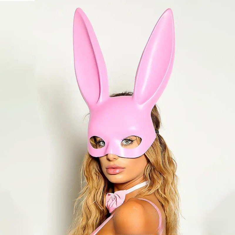 Pink Girl Rabbit Head Mask Bar KTV Nightclub Party Halloween Princess Mask Rabbit Girl
