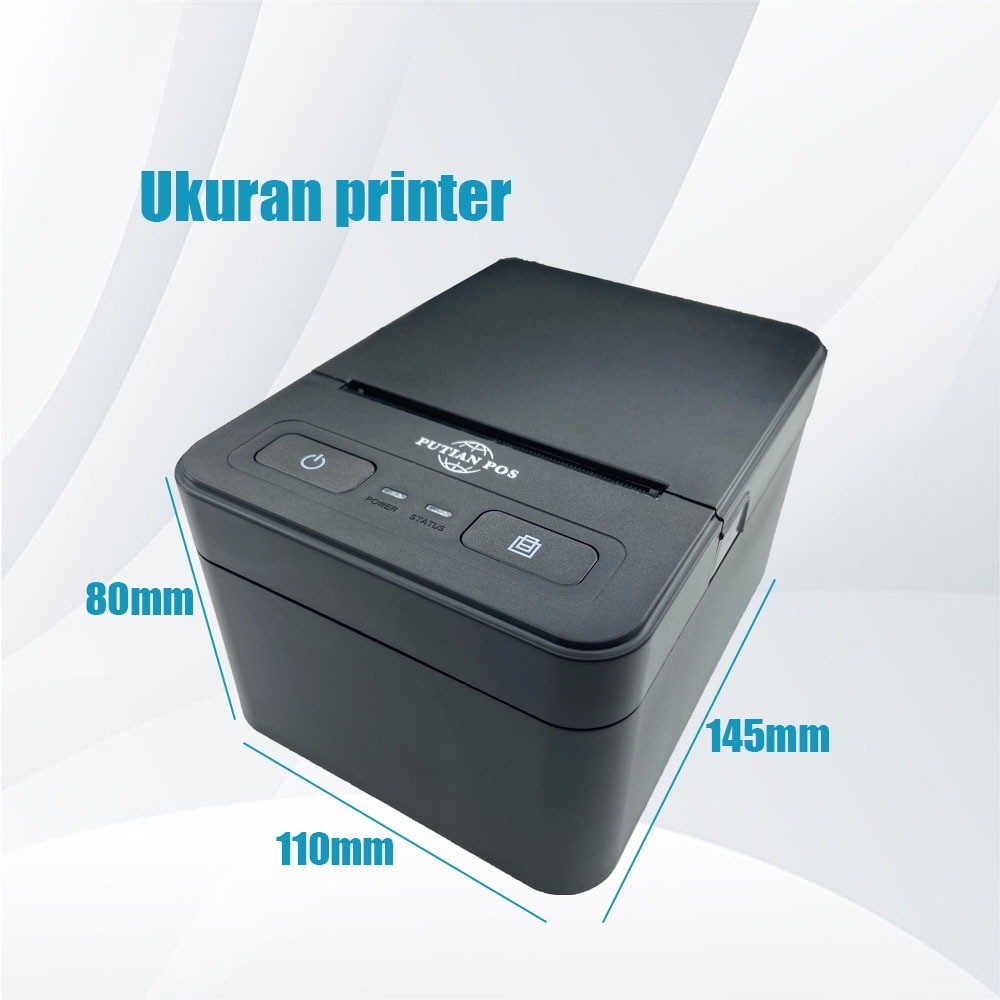 JAMIN MURAH Mesin cetak resi termal desktop 58mm mesin kasir bluetooth + printer stiker label usb(BI