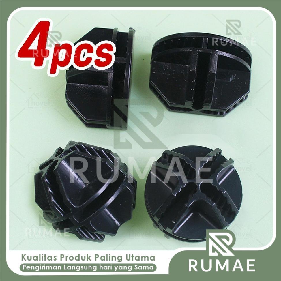 RUMAE Konektor Lemari Plastik DIY Panel Jointer Siku Penyambung Rak Modular Untuk Merakit Storage Bo