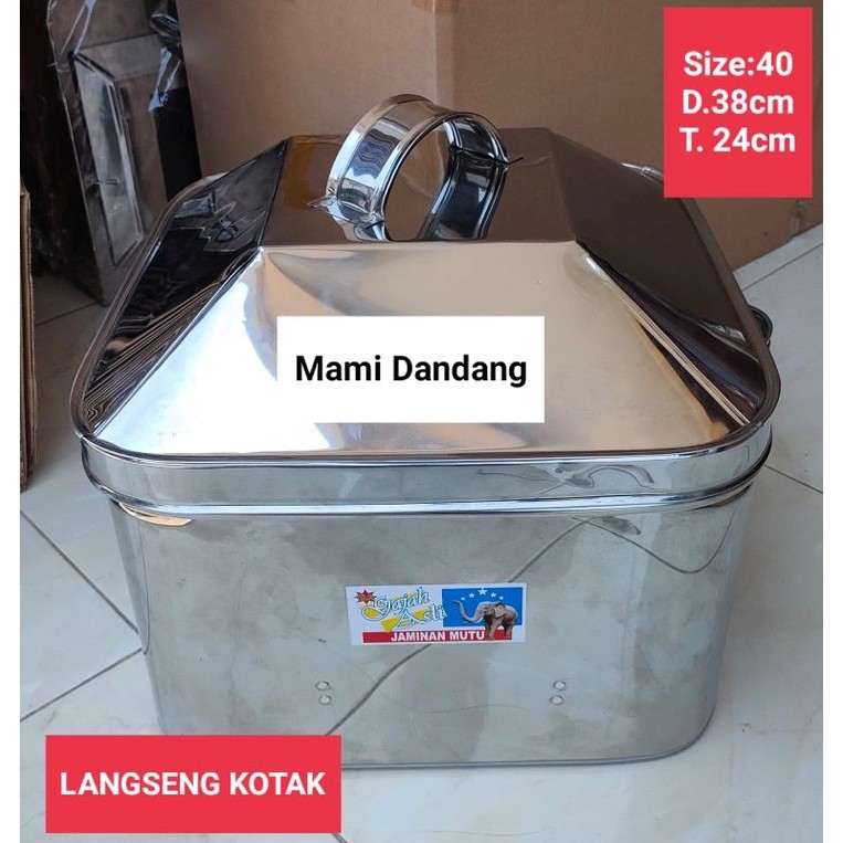 langseng kotak kukusan ukuran 35cm,40cm & 45cm