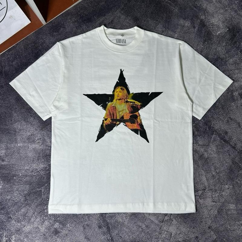 T-Shirt Nirvana Stars Like The Only Oversized Boxy 16S Unisex Pria Wanita Kaos Band Vintage