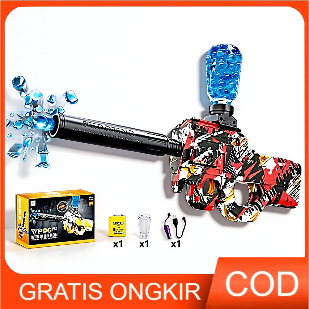 Pasar Distributor P90 ROSSING THE BATTLEFIELD 15921-2 Mainan Tembakan Aman Team Play Water Bubble