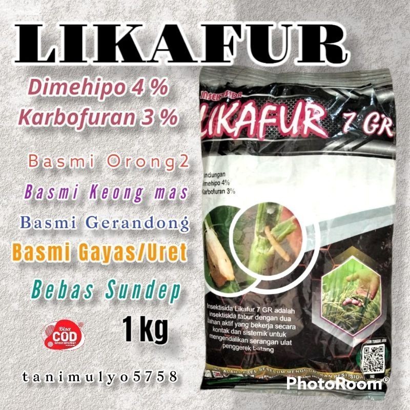 LIKAFUR 1 Kg Anti Orong2 Anti Gayas Anti ENGKUK Anti Keong Mas.