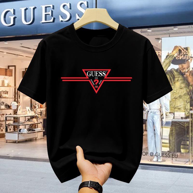 Kaos Guess Pria Resmi Original Model Modern Casual Trend Nyaman Lengan Pendek T-shirt Fashion Pria