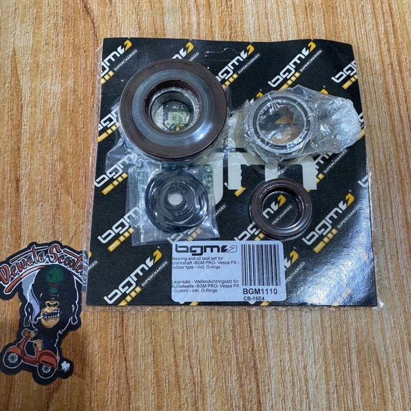 laher bearing kruk as set seal oring BGM original vespa px excel pxe