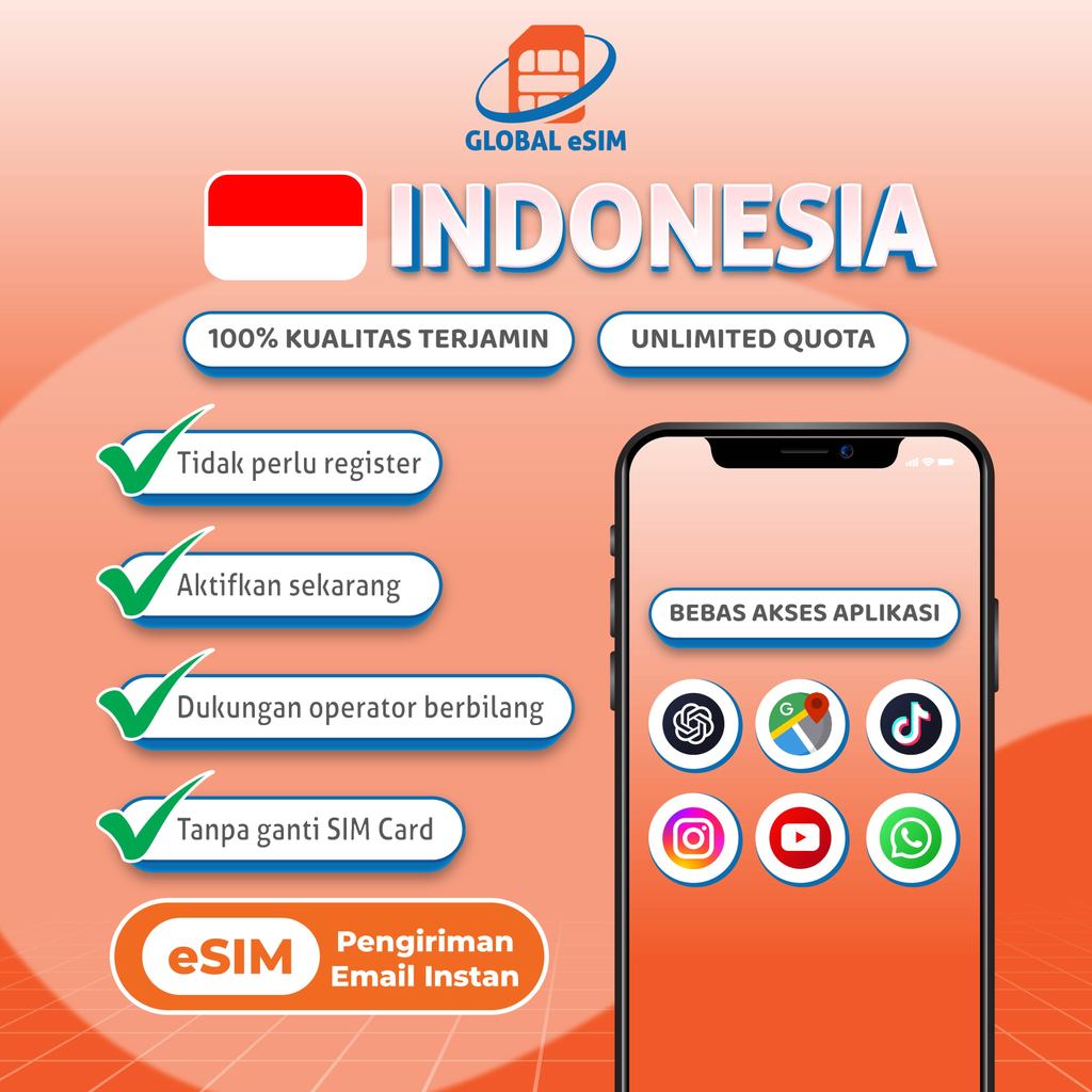 Global eSIM Roaming Telkomsel Indonesia | Solusi IMEI Blokir | IPHONE Inter Gaming TK