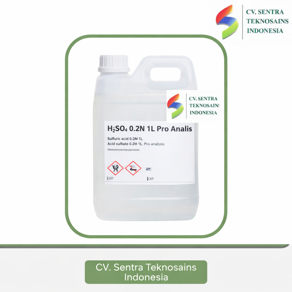 H2SO4 0,2N 1L Pro Analis – H2SO4 Encer Siap Pakai