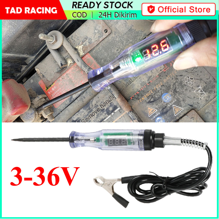 Tespen Digital DC Multifungsi Tespen Listrik Mobil Motor 3V/12v/24v/36V/ Auto Voltage Universal Digi