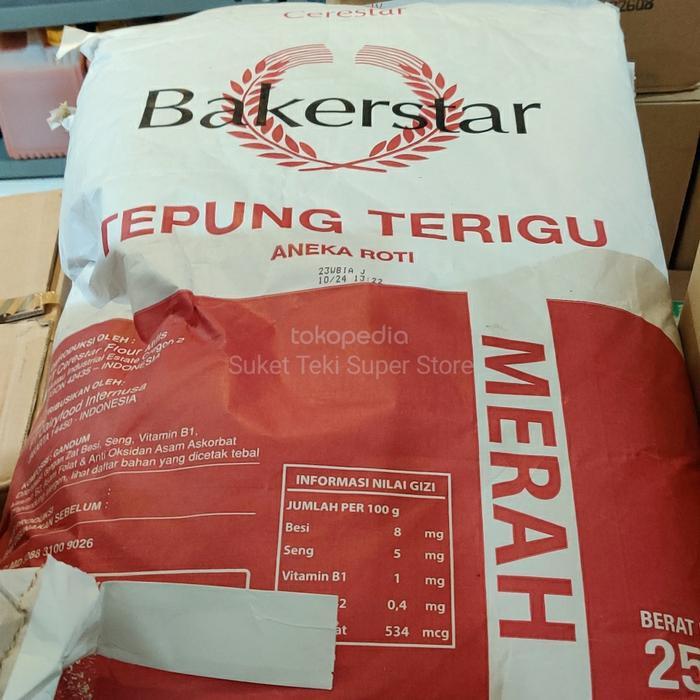 Bakerstar Merah 25kg Tepung Terigu Protein Tinggi