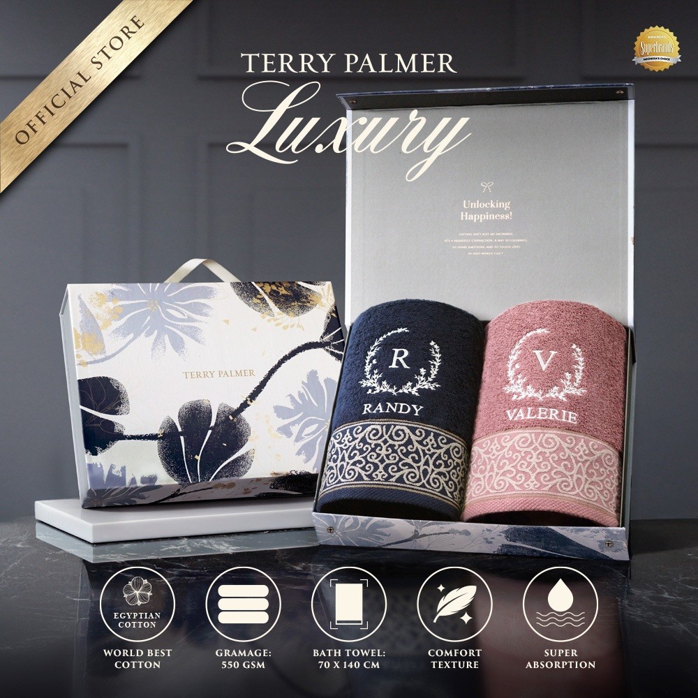 Terry Palmer Luxury - Royale (Handuk Couple Set) / Handuk Seserahan / Kado Pernikahan / Souvenir / H