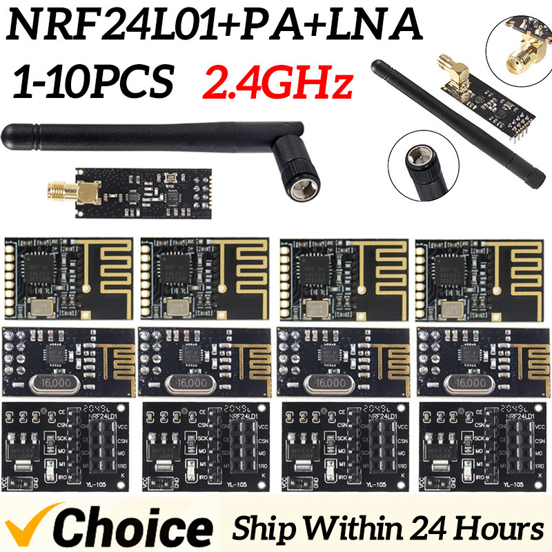 NRF24L01+ 2.4G wireless data transmission module 2.4GHz NRF24L01 upgrade version NRF24L01+PA+A 1000 