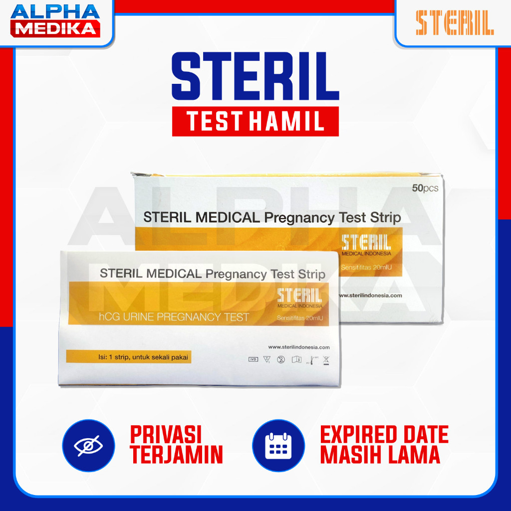 STERIL MEDICAL - Tes Hamil Steril - PCS / Steril Test Pack / Alat Tes Kehamilan Steril