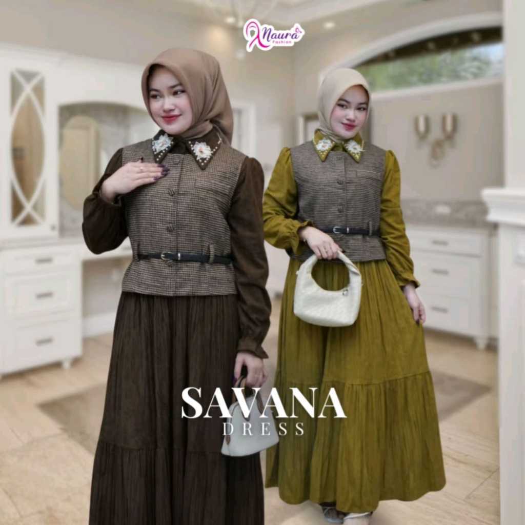 FLASH SALE Savana Dress - Gamis Rompi Muslim Wanita