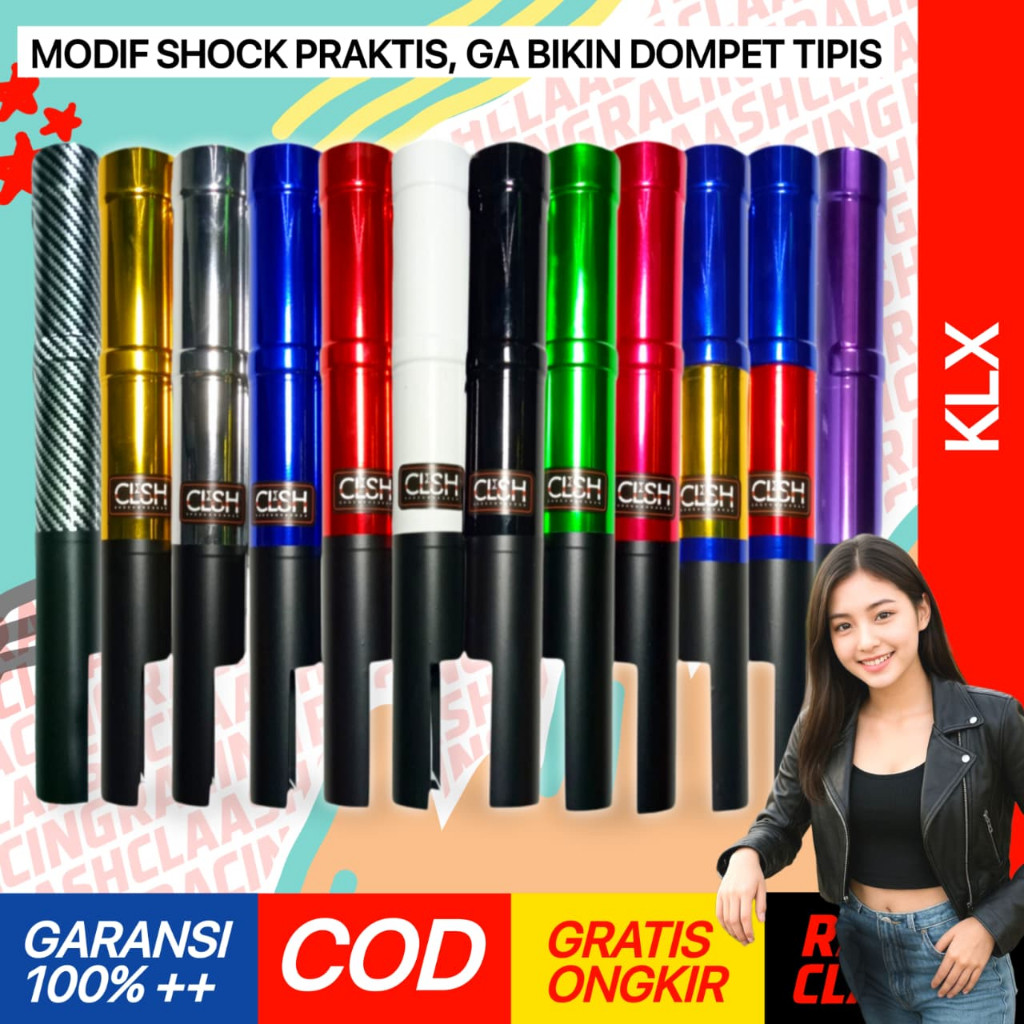 Racing Claash Cover Shock Sok Shok Depan Klx KLX 150 150L Bf Se Old New HD