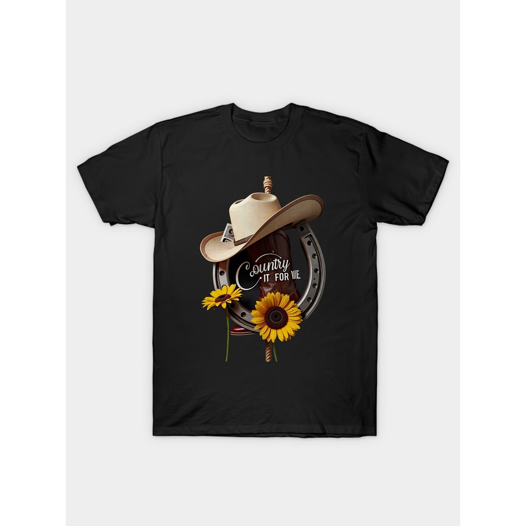 Baju Kaos Pria Wanita Motif Bunga Matahari & Lebah - Cotton 100% Polosan Lengan Pendek Baju Santai S