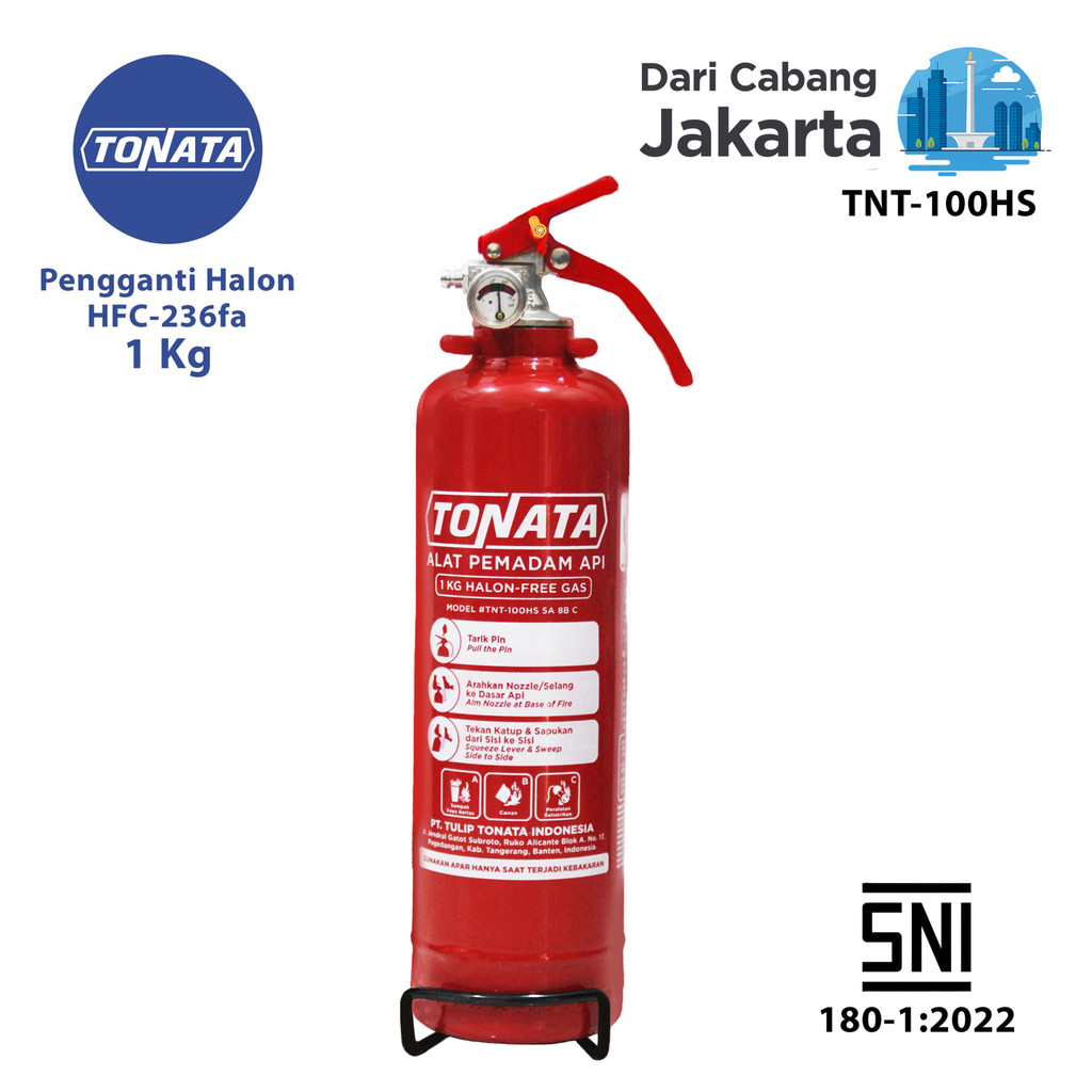 Alat Pemadam Api Tonata SNI / APAR Clean Agent HCFC/HFC 1 kg