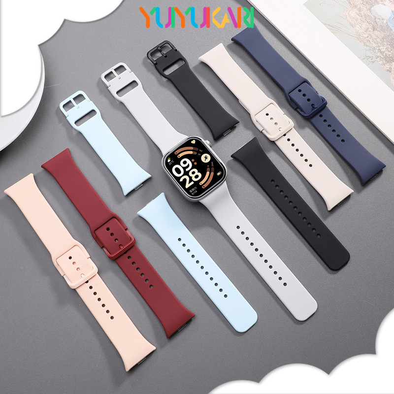 Silicone Strap for Redmi Watch 6 5 4 Strap Original Silikon Soft Sport Rubber Band with Same Color B