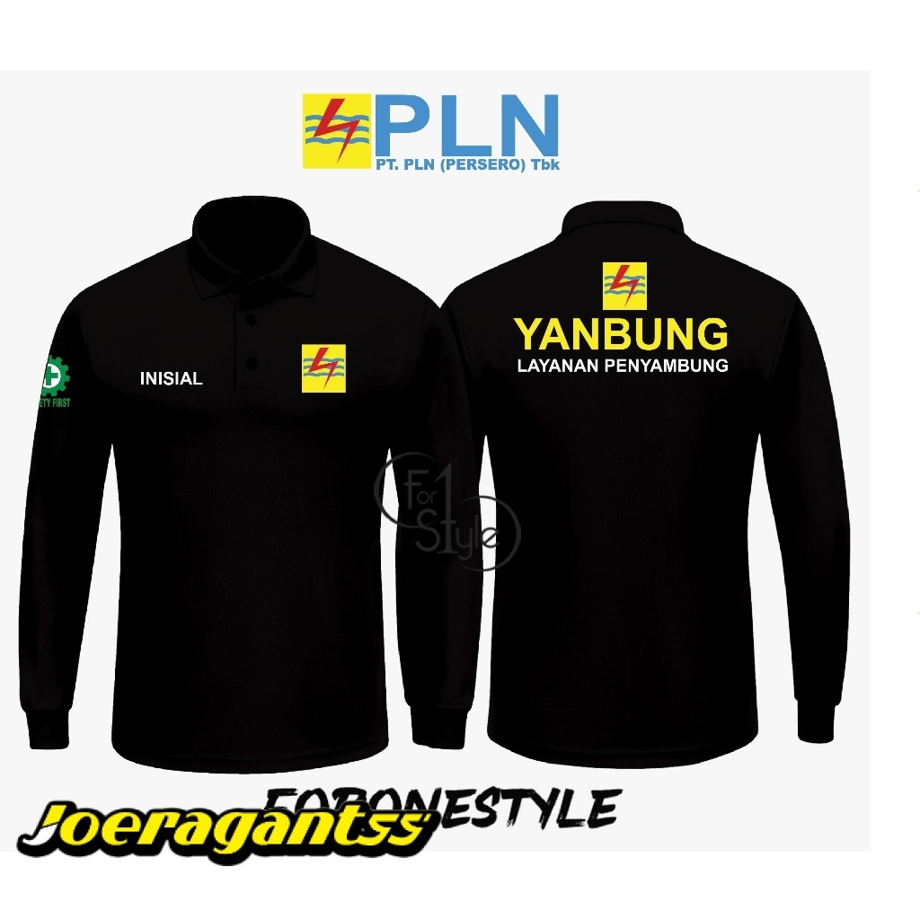 POLOSHIRT LENGAN PANJANG LISTRIK PLN - KAOS KERAH LENGAN PANJANG LISTRIK PLN - POLO LISTRIK PLN