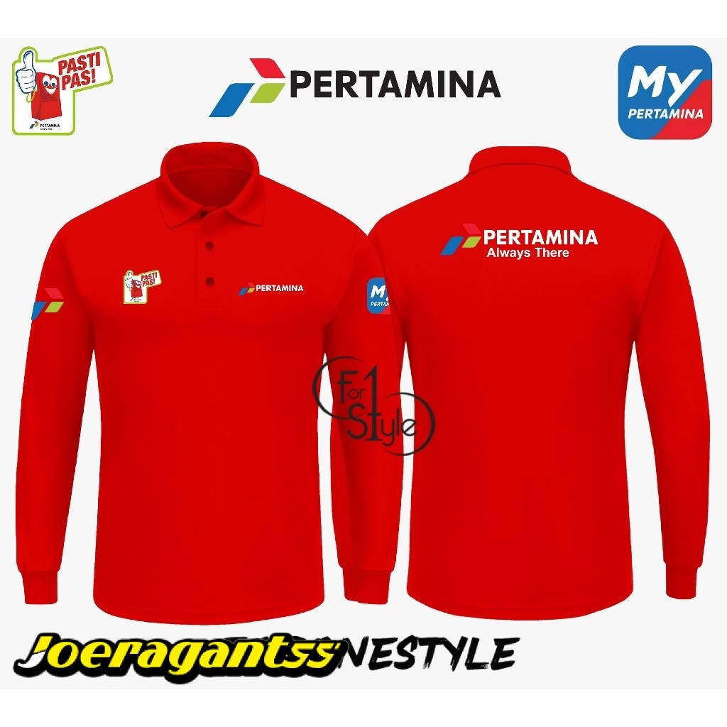 POLOSHIRT LENGAN PANJANG PERTAMINA - KAOS KERAH LENGAN PANJANG PERTAMINA - POLO PERTAMINA