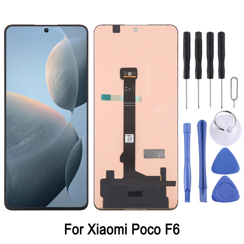 6.67'' AMOLED LCD Screen For Xiaomi Poco F6 Phone splay Touch Screen with gitizer Full Assembly Repl
