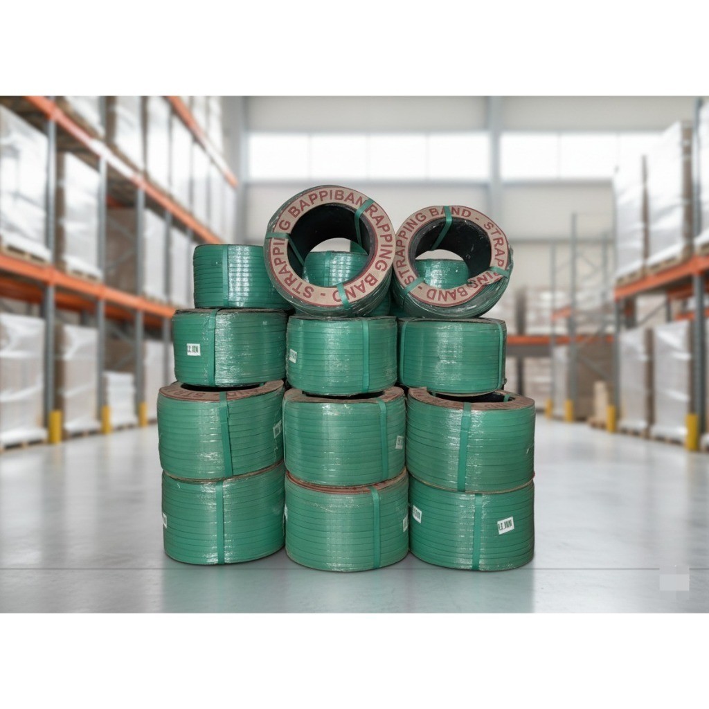 Strapping Band Hijau 12mm | Tali Packing Kuat Tebal Untuk Kardus & Pallet Tali Strapping Band 12MM F