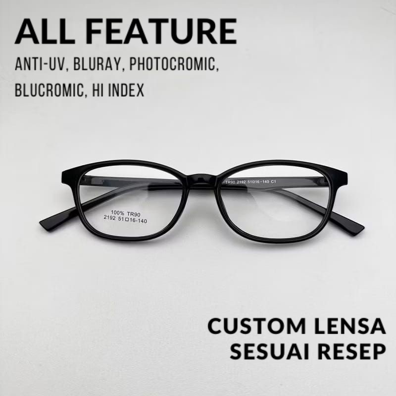 FRAME KACAMATA (muka kecil) kacamata trendi photocromic gratis lensa minus blucromic minus tinggi