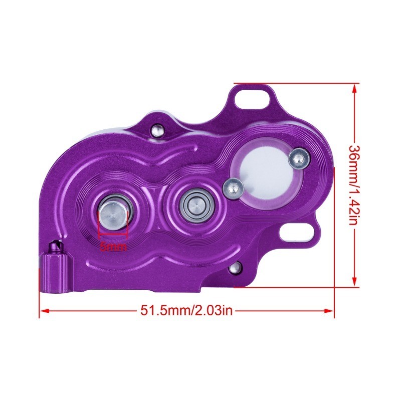 D1RC R2 High‑Performance LCG All‑Metal Transmission Gearbox for RC Crawler LCG Chassis