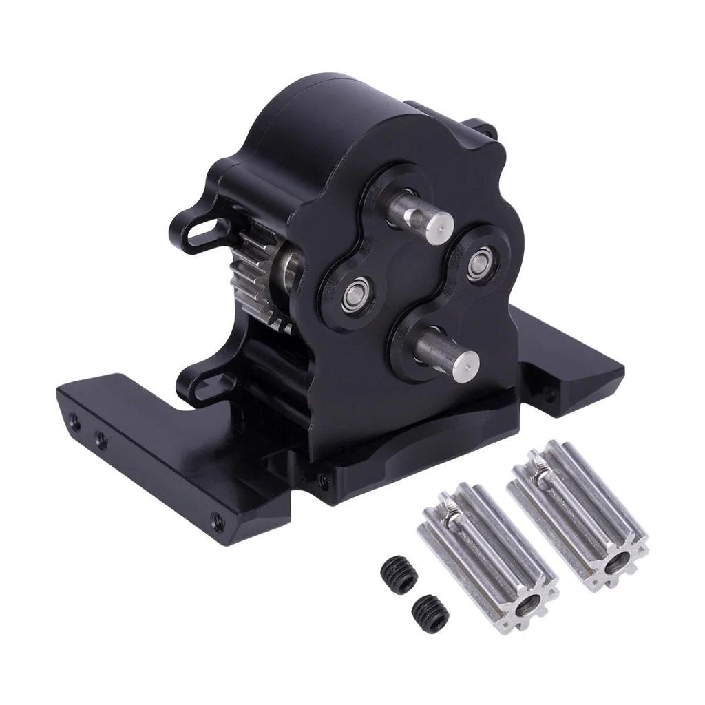CNC Aluminum Dual Transmission Dig Overdrive Gearbox for 1/10 RC Crawler Car LCG Cheater Rigs SCX10 