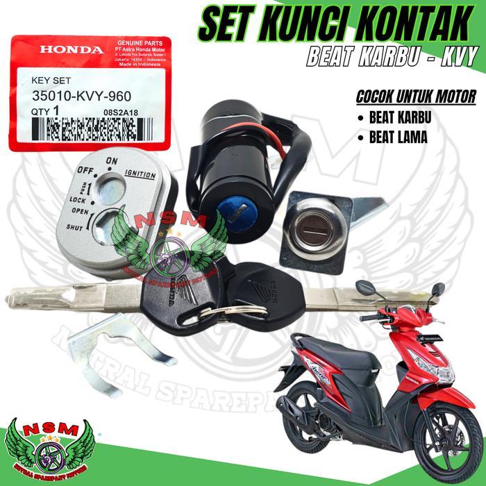 KUNCI KONTAK KEYSET HONDA BEAT KARBU,BEAT LAMA / ASLI ORIGINAL KUNCI KONTAK SET KVY