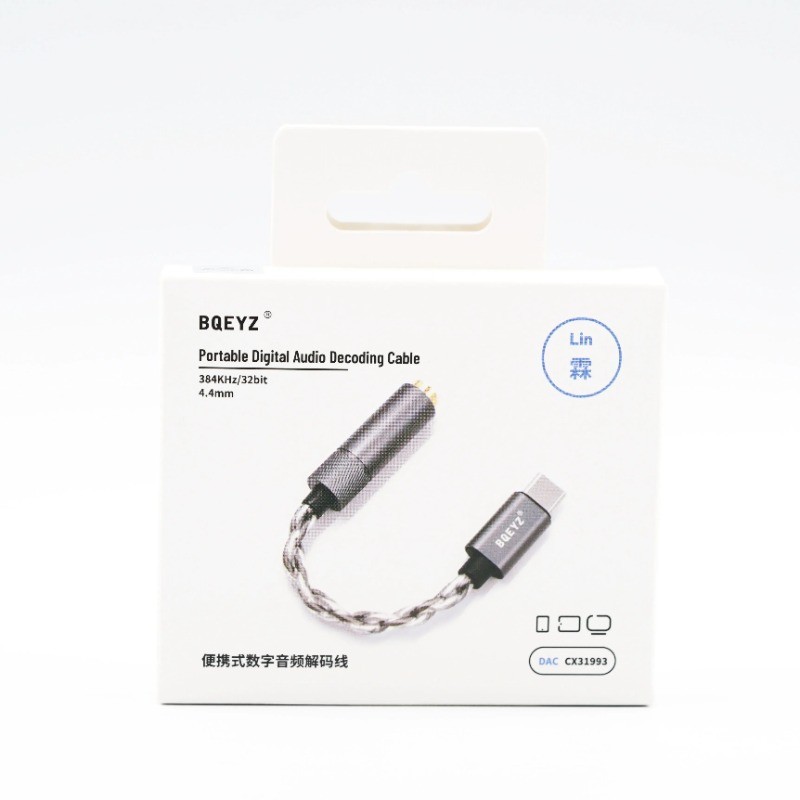 BQEYZ LIN HiFi Headphone Adapter Type C To 3544mm 32bit 384KHz CX31993 Dongle Earphone Amp DAC