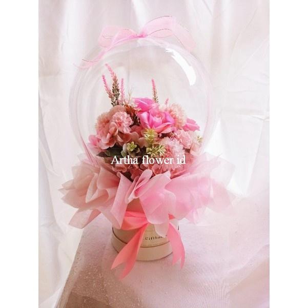 BLOOM BALLOON | BUKET BUNGA WISUDA | ARTIFICIAL BLOOM BOX FLOWER