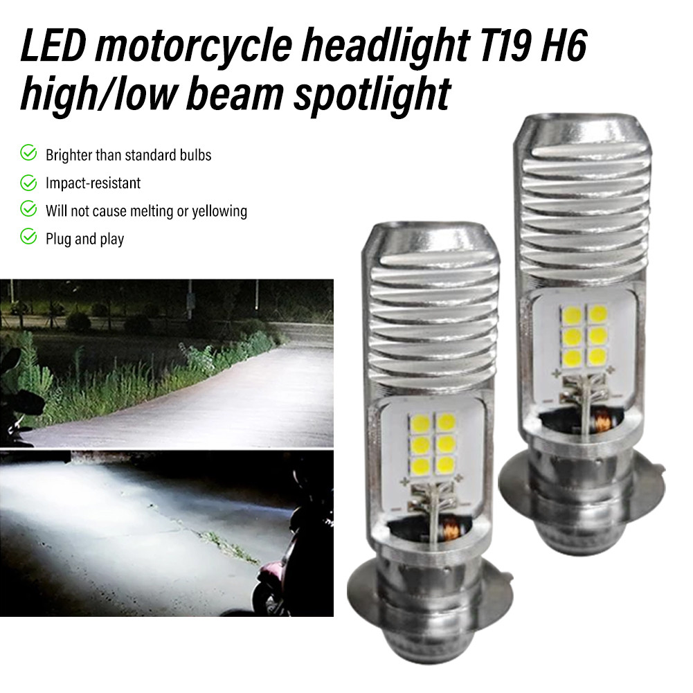 Lampu Depan Motor LED Terang Super Bohlam H6 12V Aksesori Sepeda Motor Scoopy Vario Beat Spacy