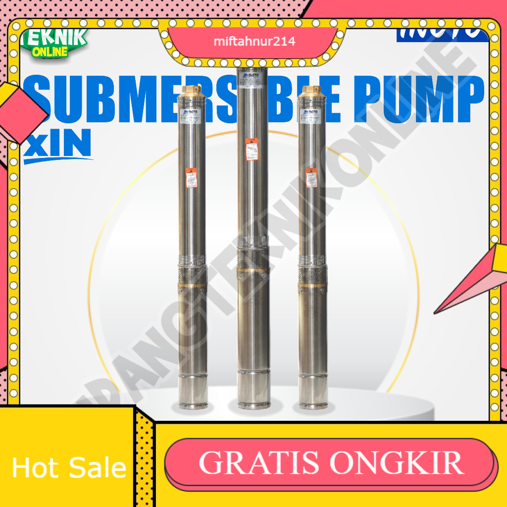 Pompa Air Celub Satelit INOTO 2IN118 0.25HP 2IN130 0.50HP OUTLET 1/2" Casing 2" Submersible Pump Cel
