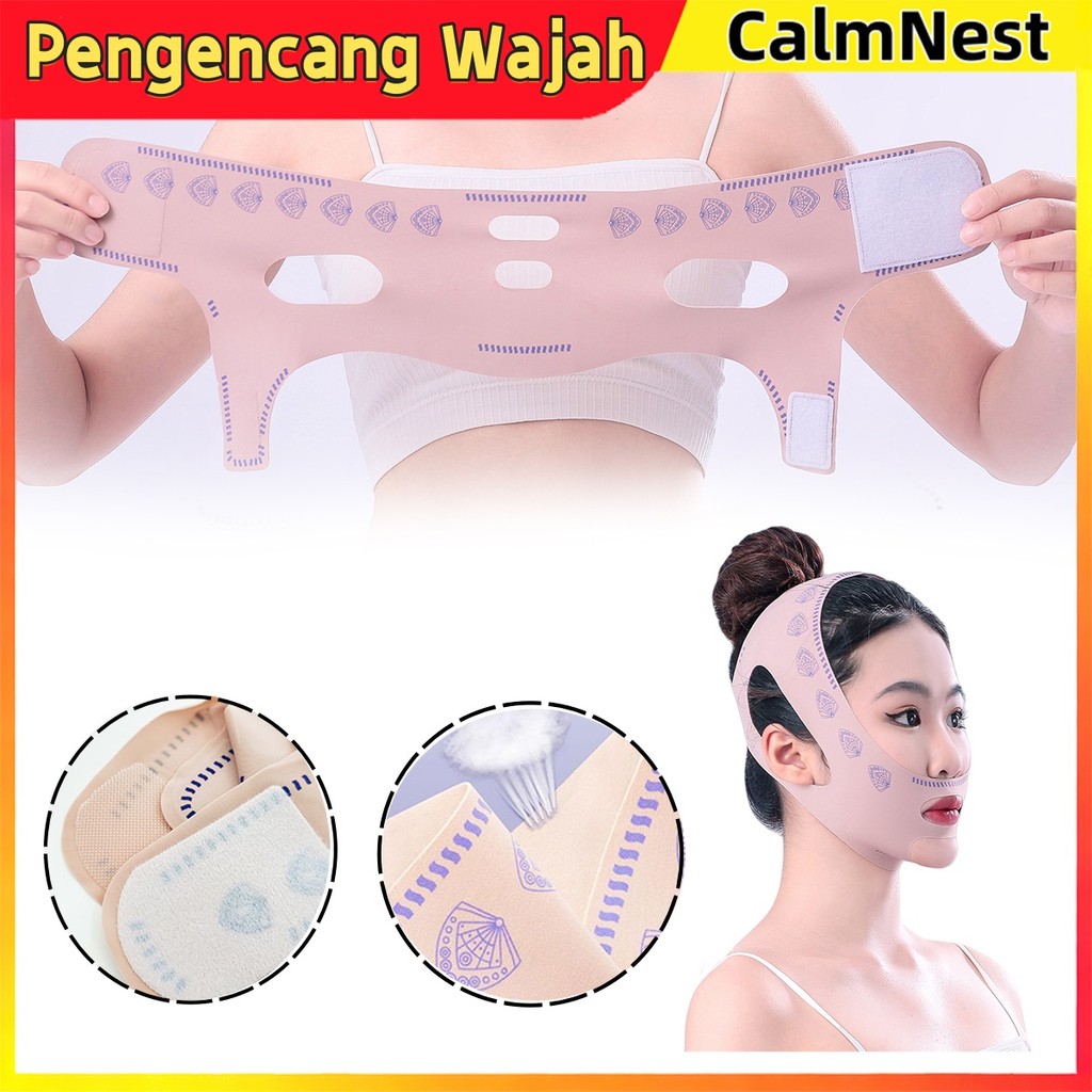 Sabuk Pelangsing Wajah & Dagu V Line Slimming Belt Masker Dagu Tanpa Bekas 3D V Shape Face Lift Up B