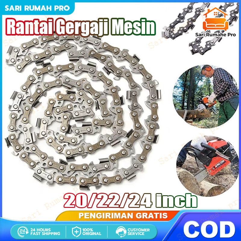 Chainsaw blade Rantai chainsaw 20Inch/22Inch/24 Inch Chainsaw Chain Aksesori rantai gergaji listrik 