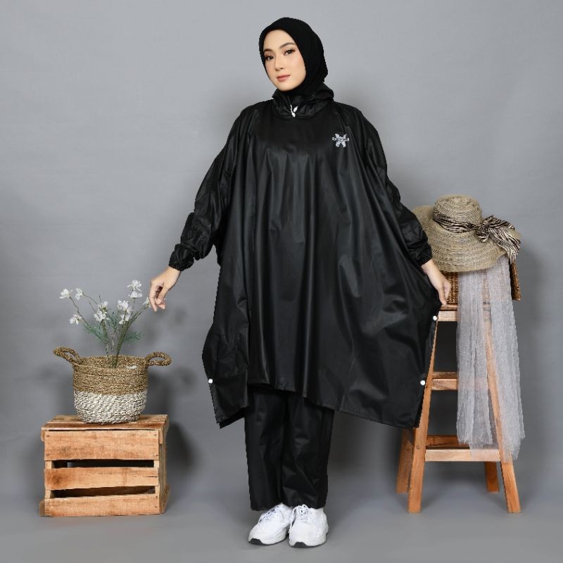 EXTERJAS JAS HUJAN  PONCO DEWASA/jas hujan super/Jasperempuan/Jas Hujan dewasa/ Raincat tebal//Jas H