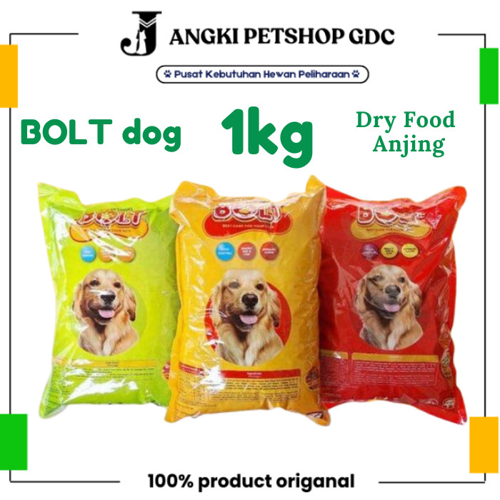 BOLT DOG BEEF 1KG makanan anjing bolt