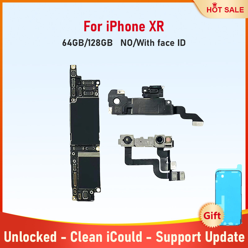 100% Working Motherboard for iPhone XR 64g 128g Mainboard With Face ID Unlocked Logic Board Plate Cl
