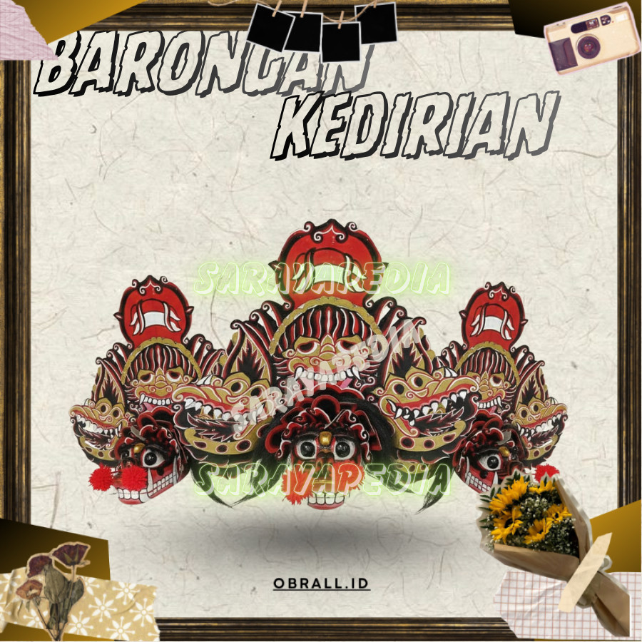 Kesenian Barongan Kucingan Kedirian Ukuran 15 Barongan Pentas Premium SRY