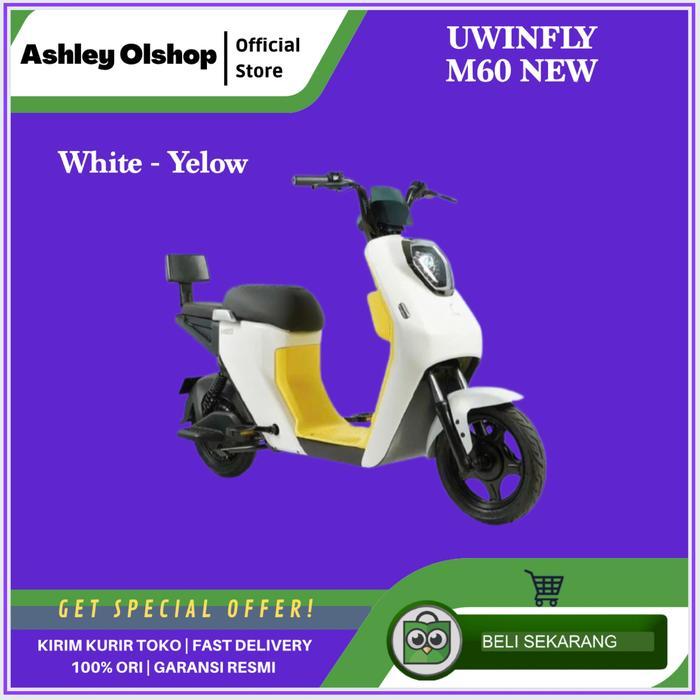 PROMO GASPOLL Sepeda Listrik Uwinfly M60 Selis Uwinfly M 60 Uwinfly M60 NEW - M60 White [ORI]