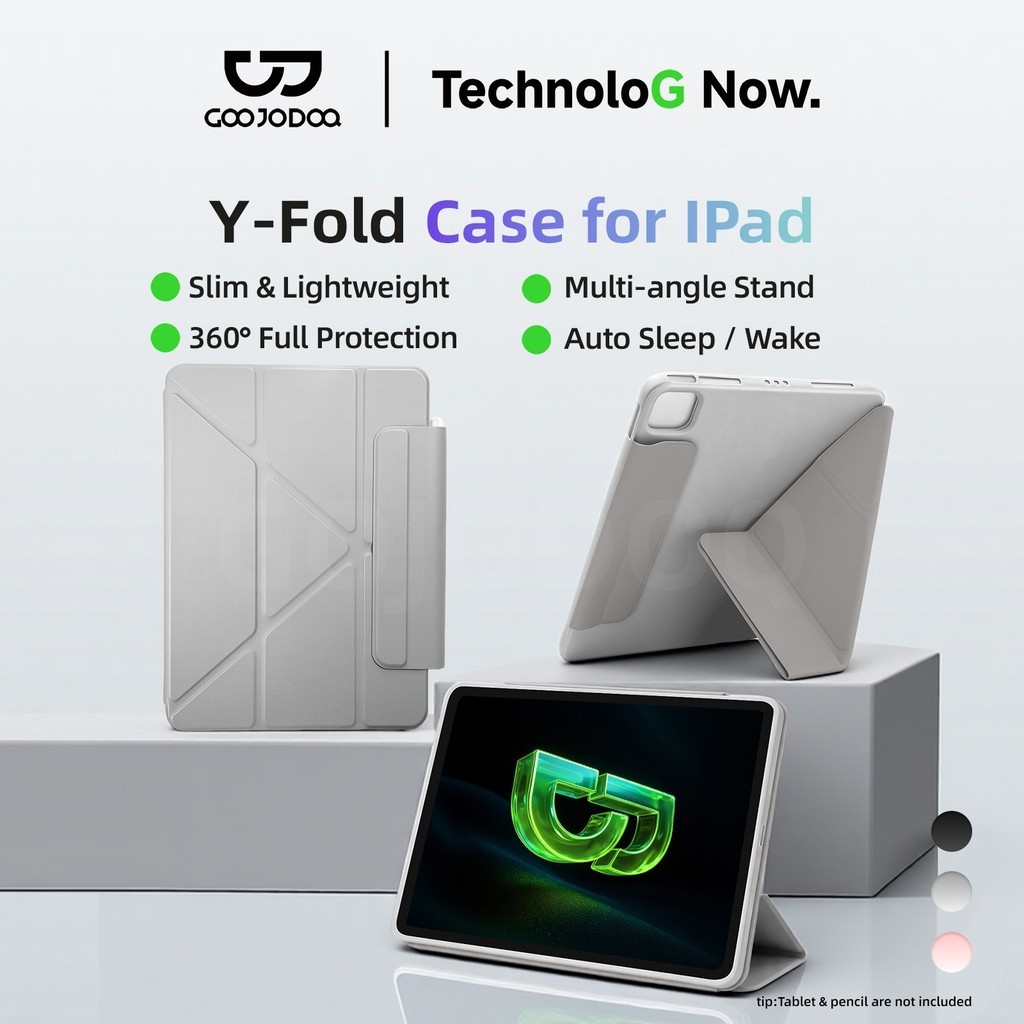 GOOJODOQ For iPad Case Y-Fold Magnetic Ultra-Thin Stain-Resistant For iPad Air 4 5 6 10/11th iPad 10