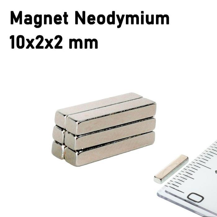 Magnet Balok Kotak NEODYMIUM N35 10x2x2mm 10mm 2mm GROSIR TERMURAH magnet Bekasi