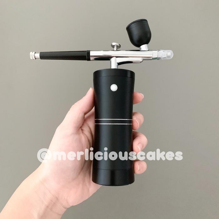 Black Portae Wireless Handheld Airush Air Brush Cake Kue Fondant