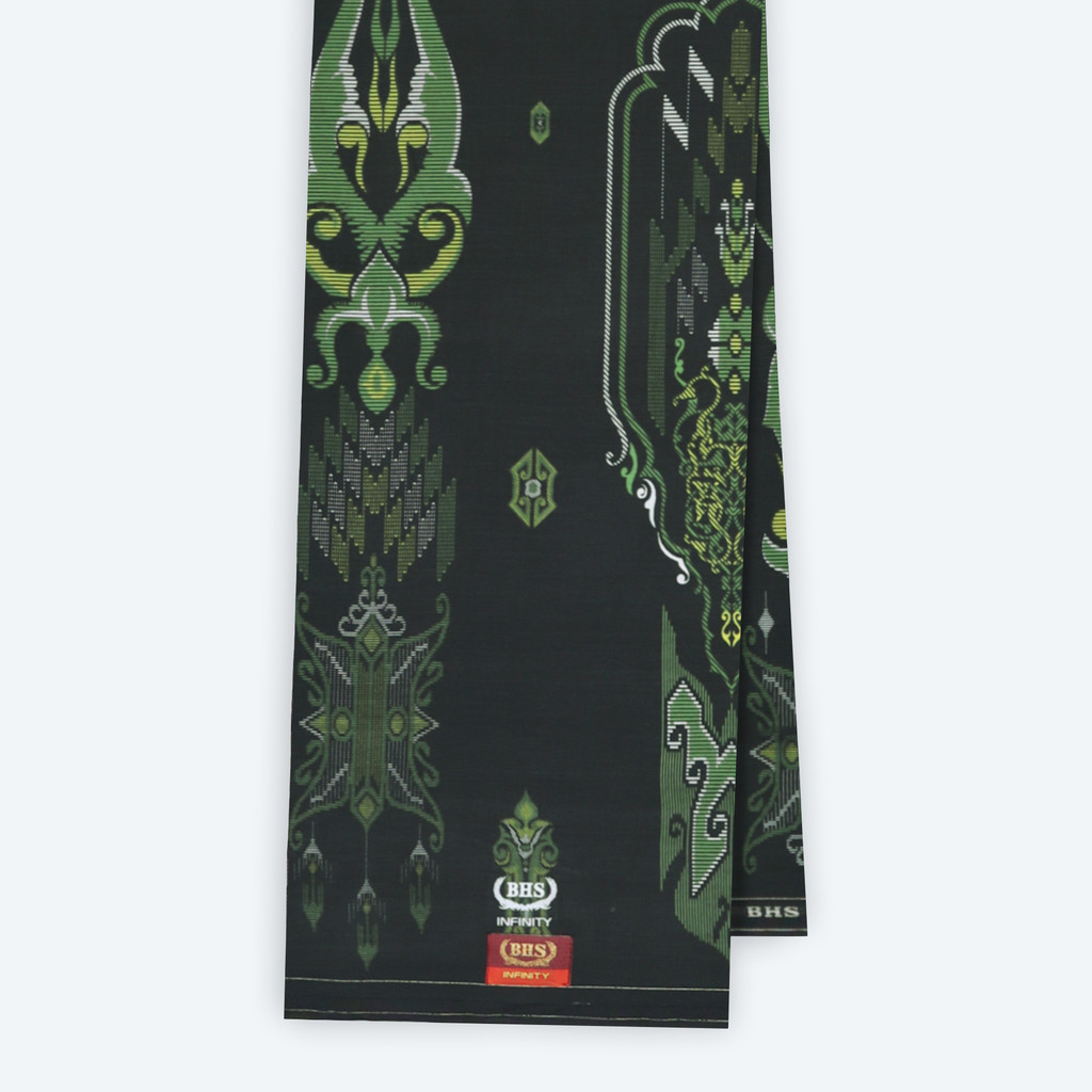 Sarung BHS 100% Original Asli | Sarung BHS Infinity Gold Motif V32 SNA SJ Hijau Tua 02